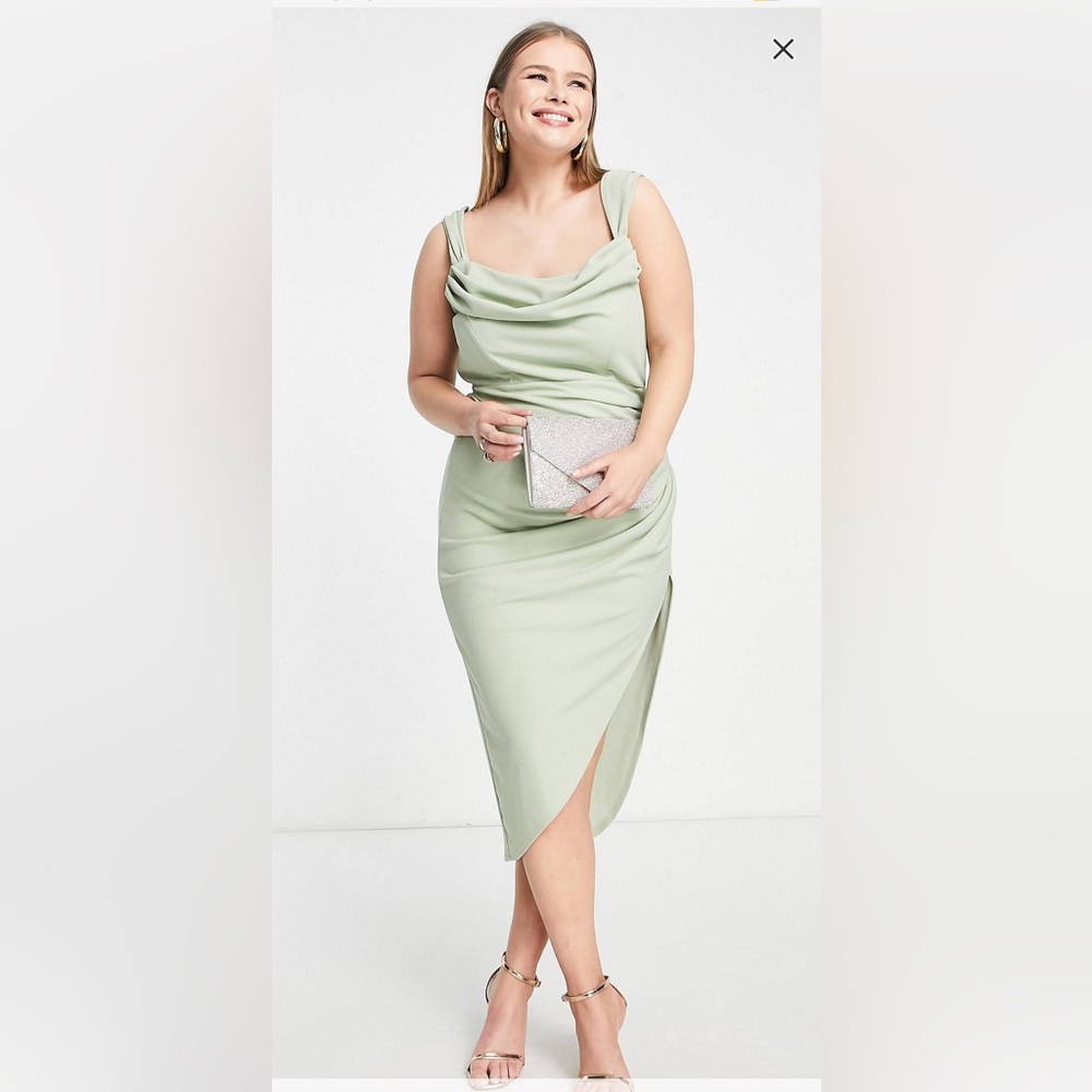 Size 24 NWT sage green midi dress